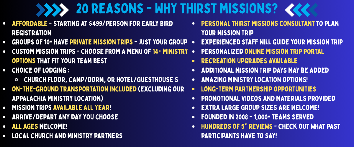 20 Reasons - Why Thirst Missions